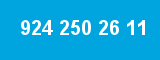 924 250 26 11 924 250 26 11